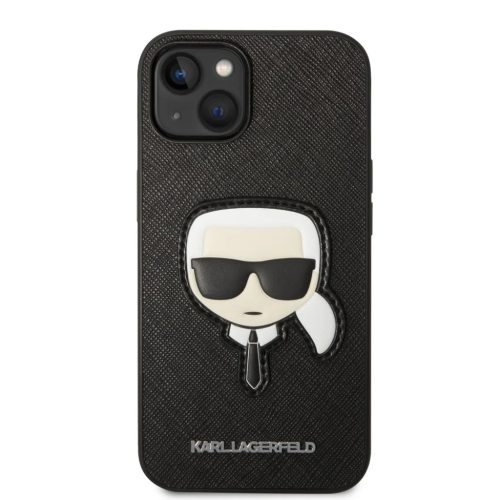 iPhone 14 Plus Karl Lagerfeld PU Saffiano Karl Head tok fekete (KLHCP14MSAPKHK)