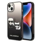 iPhone 14 Plus Karl Lagerfeld Gradient Karl és Choupette tok fekete (KLHCP14MTGKCK)