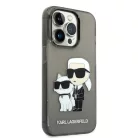 iPhone 14 Pro Max Karl Lagerfeld KLHCP14XHNKCTGK IML Glitter Karl and Choupette NFT tok fekete