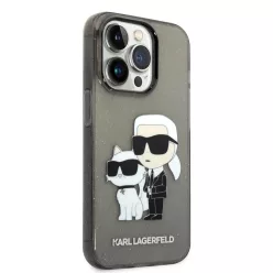   iPhone 14 Pro Max Karl Lagerfeld KLHCP14XHNKCTGK IML Glitter Karl and Choupette NFT tok fekete