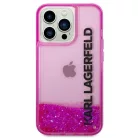 Karl Lagerfeld KLHCP14XLCKVF iPhone 14 Pro Max 6.7" rózsaszín / rózsaszín hardcase Liquid Glitter Elong tok
