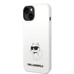   iPhone 14 Plus Karl Lagerfeld KLHCP14MSNCHBCH Liquid Silicone Choupette NFT tok fehér