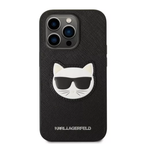 iPhone 14 Pro Max Karl Lagerfeld PU Saffiano Choupette Head tok fekete (KLHCP14XSAPCHK)