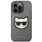iPhone 14 Pro Max Karl Lagerfeld Saffiano Choupette Head tok ezüst (KLHCP14XSAPCHG)