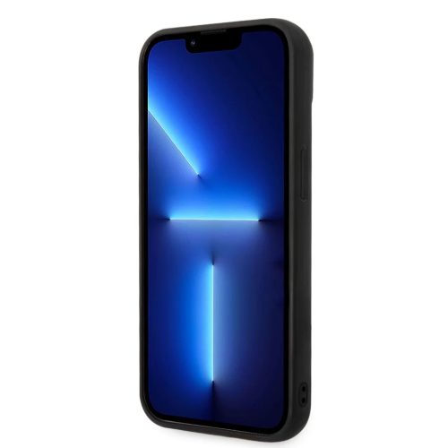 iPhone 14 Karl Lagerfeld Quilted Puffy Metal Logo tok fekete (KLHCP14SPSQAK)