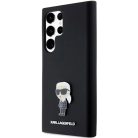 Karl Lagerfeld Silicone Ikonik Metal Pin tok Samsung Galaxy S23 Ultra - fekete