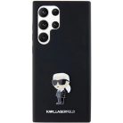 Karl Lagerfeld Silicone Ikonik Metal Pin tok Samsung Galaxy S23 Ultra - fekete