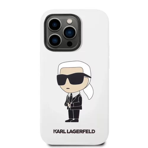 iPhone 14 Pro Max Karl Lagerfeld KLHCP14XSNIKBCH Liquid Silicone Ikonik NFT tok fehér