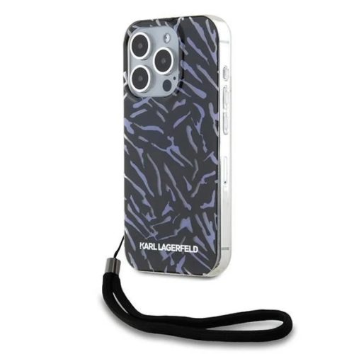 iPhone 15 Pro Max Karl Lagerfeld Zebra Pánttal tok - Lila