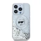Karl Lagerfeld Liquid Glitter Choupette Head MagSafe tok iPhone 13 Pro Max - átlátszó