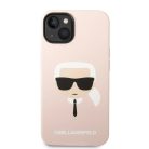 iPhone 14 Plus Karl Lagerfeld Karl Head MagSafe szilikon tok rózsaszín (KLHMP14MSLKHLP)