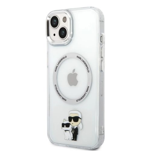 Karl Lagerfeld IML Karl és Choupette MagSafe tok iPhone 14 Plushoz Átlátszó