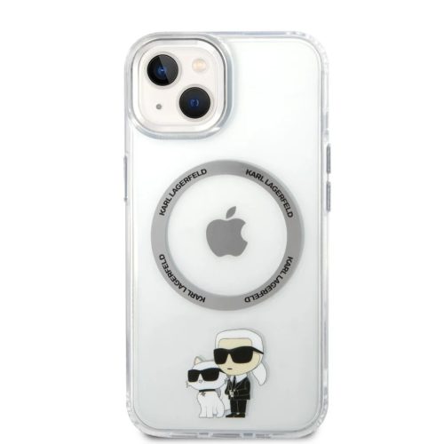 Karl Lagerfeld IML Karl és Choupette MagSafe tok iPhone 14 Plushoz Átlátszó