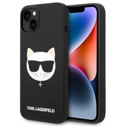   Karl Lagerfeld KLHMP14MSLCHBK iPhone 14 Plus 6.7" fekete szilikon Choupette Head Magsafe tok
