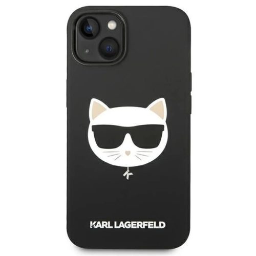 Karl Lagerfeld KLHMP14MSLCHBK iPhone 14 Plus 6.7" fekete szilikon Choupette Head Magsafe tok