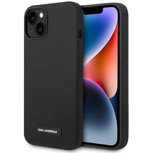 Karl Lagerfeld KLHMP14MSLMP1K iPhone 14 Plus 6.7" hardcase fekete / fekete Szilikon Plaque Magsafe tok