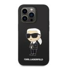 Karl Lagerfeld Szilikon Ikonik MagSafe tok iPhone 14 Pro - fekete