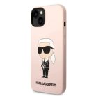 Karl Lagerfeld KLHMP14MSNIKBCP iPhone 14 Plus 6.7" hardcase pink/pink Silicone Ikonik Magsafe tok