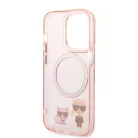 iPhone 14 Pro Max Karl Lagerfeld Karl és Choupette MagSafe kompatibilis tok rózsaszín (KLHMP14XHKCP)