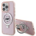 iPhone 15 Pro Max 6.7" Karl Lagerfeld KLHMP15XHMRSCHP pink/pink hardcase Ring Stand Choupette Head MagSafe tok