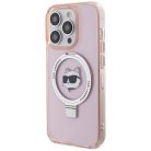 iPhone 15 Pro Max 6.7" Karl Lagerfeld KLHMP15XHMRSCHP pink/pink hardcase Ring Stand Choupette Head MagSafe tok