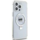 iPhone 15 Pro Max 6.7" fehér/fehér Karl Lagerfeld KLHMP15XHMRSKHH kemény tok Ring Stand Karl Head MagSafe tok