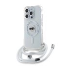 iPhone 15 Pro Max Átlátszó Karl Lagerfeld IML Crossbody Karl Head MagSafe tok