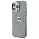 iPhone 16 Pro Fekete Karl Lagerfeld IML Metal Karl Head MagSafe tok