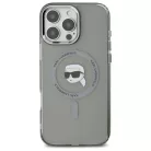 iPhone 16 Pro Fekete Karl Lagerfeld IML Metal Karl Head MagSafe tok