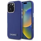 iPhone 16 Pro 6.3" kék/kék Karl Lagerfeld KLHMP16LPGMSRPB kemény tok FW Metal Plate MagSafe tok