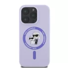 iPhone 16 Pro lila Karl Lagerfeld Liquid Silicone Karl and Choupette MagSafe tok