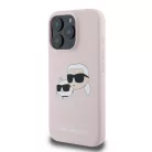iPhone 16 Pro Pink Karl Lagerfeld Liquid Silicone Double Heads MagSafe tok
