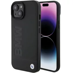   iPhone 15 Plus Black Original Case BMW Magsafe Leather Hot Stamp BMHMP15MSLLBK tok