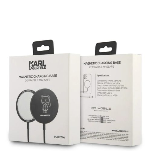 Karl Lagerfeld MagSafe vezeték nélküli töltő 15W fekete