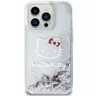 Eredeti HELLO KITTY kemény tok Liquid Glitter Charms Kitty Head HKHCP14XLIKHET iPhone 14 Pro Max ezüst tok