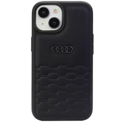   Iphone 15 Plus Fekete Original Case AUDI kemény tok GT szintetikus bőr tok