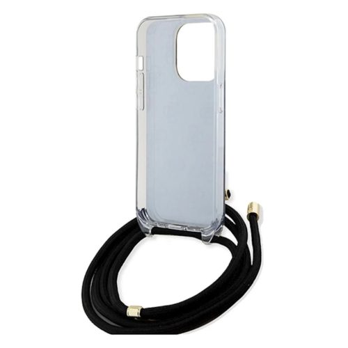 iPhone 15 Pro Max GUESS 4G IML Printed Crossbody Strap tok fekete (GUHCP15XHC4SEK)