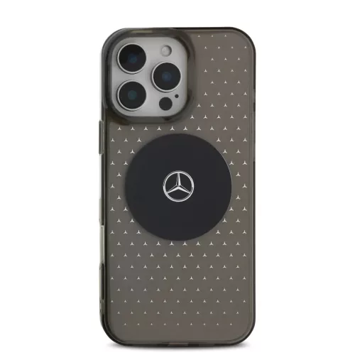 Mercedes PC/TPU Csillagmintás MagSafe tok iPhone 16 Pro fekete tok