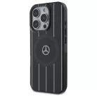 Mercedes MB Dupla Réteg Keresztvonalas MagSafe iPhone 16 Pro Tok - Fekete
