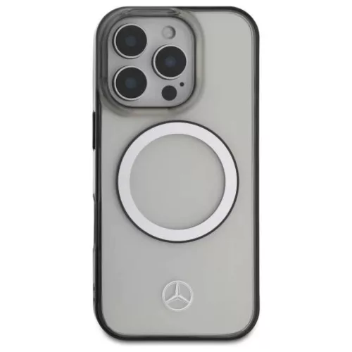 Eredeti Mercedes keménytok IPHONE 16 PRO nyomtatott logóval MagSafe (MEHMP16L23HUOKC) átlátszó tok