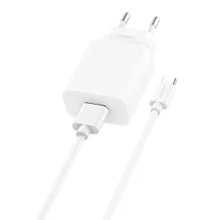   Foneng EU28 hálózati töltő adapter + USB-A - USB-C kábel QC 3.0