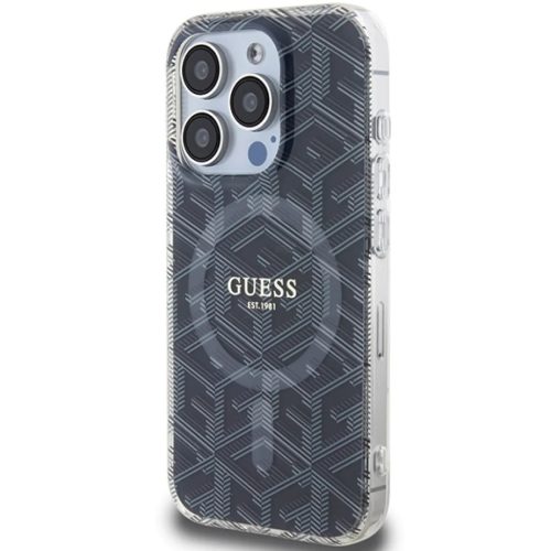 Original Guess IML GCube Magsafe GUHMP15XHGCUSTGK tok iPhone 15 Pro Max fekete