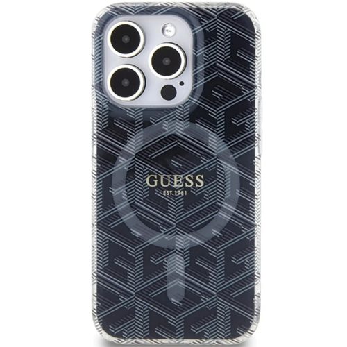 Original Guess IML GCube Magsafe GUHMP15XHGCUSTGK tok iPhone 15 Pro Max fekete
