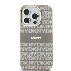   Original DKNY keménytok IML Mono & Stripe MagSafe DKHMP15SHRHSEE iPhone 15 bézs tok
