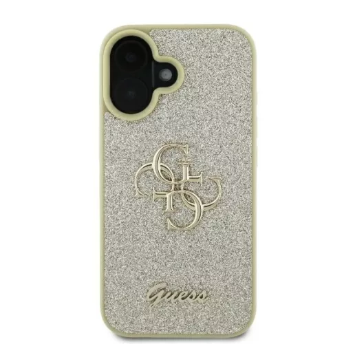 iPhone 16 Plus Arany Original Case GUESS hardcase Fixed Glitter Big 4G GUHCP16MHG4SGD tok