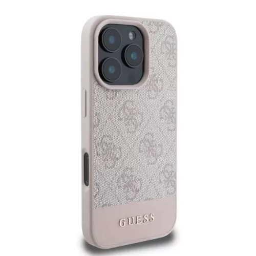 iPhone 16 Pro rózsaszín Guess Eredeti kemény tok 4G Alsó Csík GUHCP16LG4GLPI