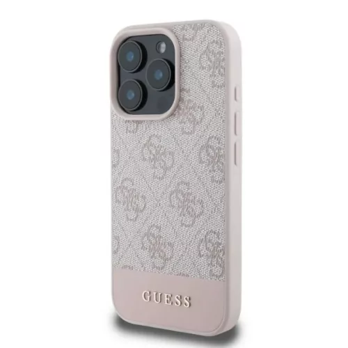 iPhone 16 Pro rózsaszín Guess Eredeti kemény tok 4G Alsó Csík GUHCP16LG4GLPI