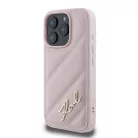 iPhone 16 Pro Pink Eredeti Pouch KARL LAGERFELD keménytok Steppelt Signature KLHCP16LPQDSMGP tok