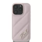 iPhone 16 Pro Pink Eredeti Pouch KARL LAGERFELD keménytok Steppelt Signature KLHCP16LPQDSMGP tok