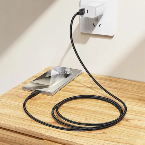 Borofone BX116 Certain kábel - USB to Type C - 3A 1 méter fekete